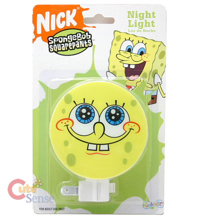 Nick  SpongeBob Face Night Light, Bedding Electronic 110V