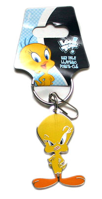 Warner Bros Tweety Metal Key Chain -Angry Tweety