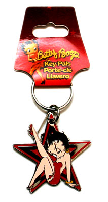 Betty Boop  Metal Key Chain -Star