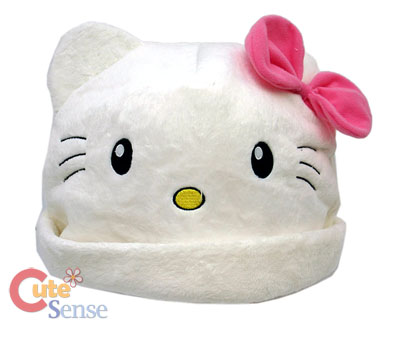  Kitty  on Sarino Hello Kitty Plush Beanie Cosplay Costume Hat   Ebay