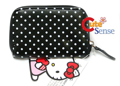  Kitty Wallet Black on Sanrio Hello Kitty Zippered Wallet W Key Ring  Black At Cutesense Com