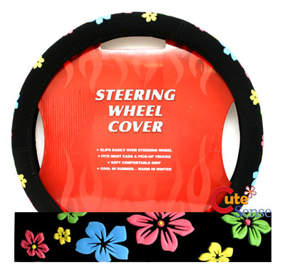 Cute Flowers Car/Auto  Steering Wheel Cover