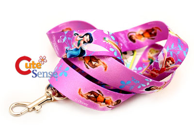 Disney TinkerBell Faires Violet Key Chain- ID Holder Lanyard