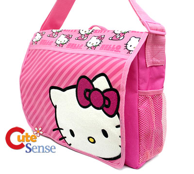  Kitty Diaper  on Sanrio Hello Kitty Messenger Bag   Pink Stripe At Cutesense Com