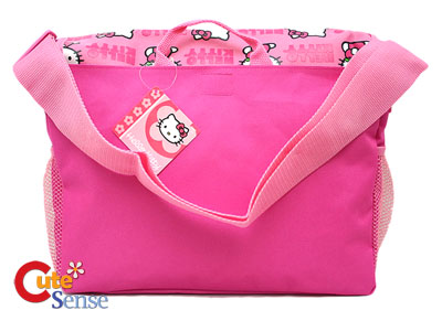  Kitty Messenger  on Sanrio Hello Kitty Messenger Bag   Pink Stripe At Cutesense Com