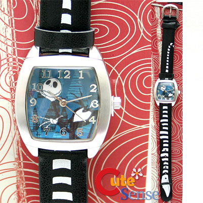 Nightmare Before Christmas Leather Wrist Watch-Square