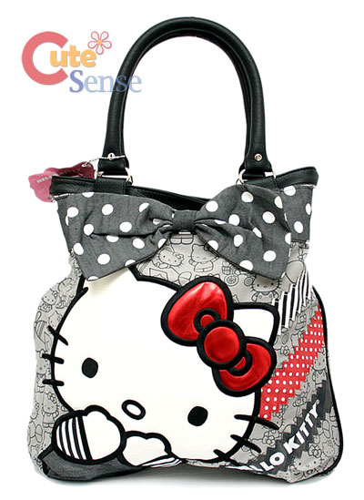  Kitty Shoulder Tote  on Sanrio Hello Kitty Big Bow Hand Bag  Leather Shoulder Tote Bag At