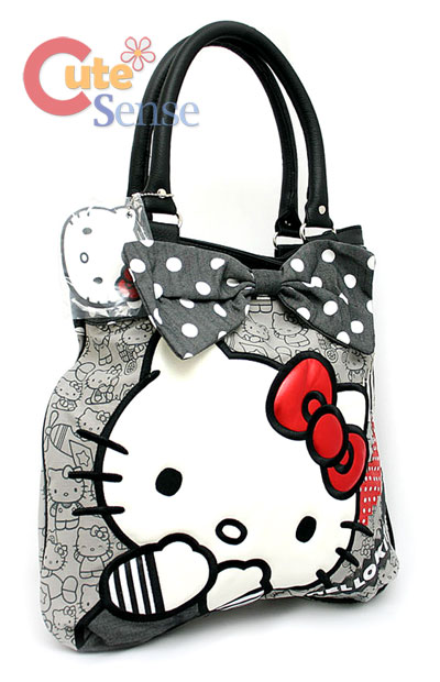  Kitty Shoulder Tote  on Sanrio Hello Kitty Big Bow Hand Bag  Leather Shoulder Tote Bag At