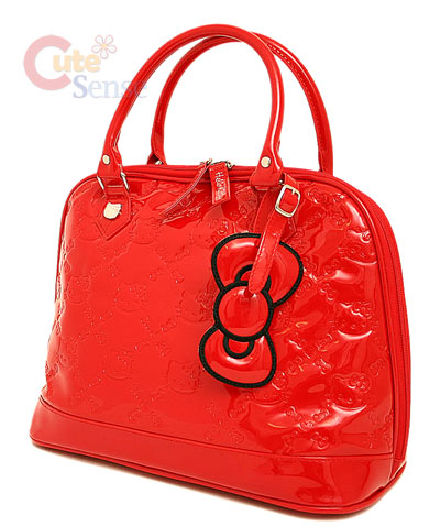  Kitty  Purse on Sanrio Hello Kitty Red Shiny Embossed Hand Bag At Cutesense Com