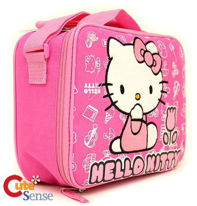 Lunch   Kitty on Sanrio Hello Kitty School Backpack Lunch Bag Set Tulip   Ebay