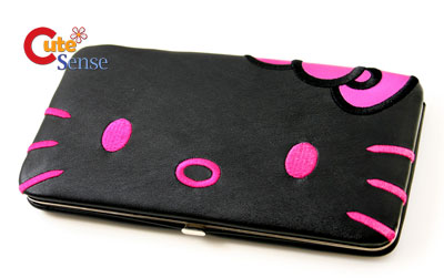  Kitty Wallet Black on Hello Kitty Hinge Wallet Flat Wallt Loungefly Black Pink 3 Jpg