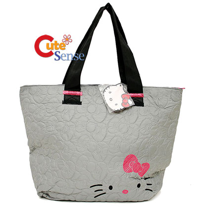  Kitty Black Tote on Sanrio Hello Kitty Quilted Tote Bag W Pink Bow Original   Ebay