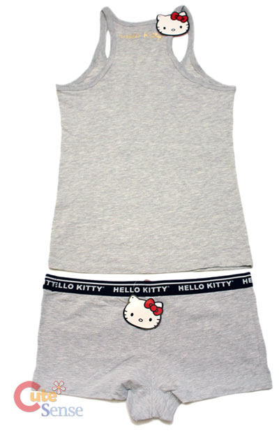  Kitty Pyjamas on Sanrio Hello Kitty Sleepwear Tank Top   Pants  Gray   Ebay