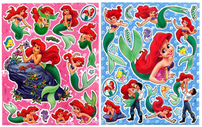 Disney Little Mermaid Ariel  Removable Stickers Set