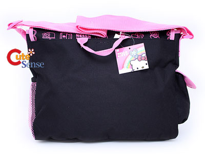  Kitty Messenger  on Sanrio Hello Kitty Messenger Bag   Black Tulip Flowers At Cutesense