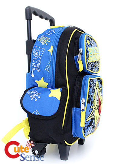 Rolling School Bags on Spongebob School Roller Bag Rolling Backpack 3 Jpg