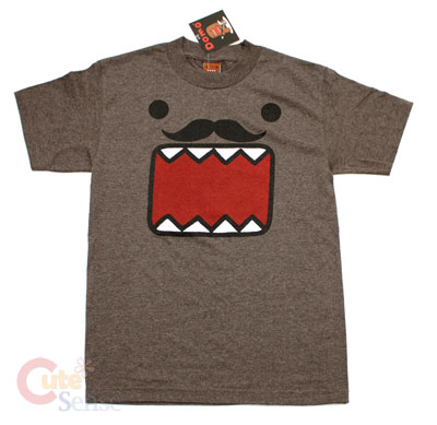 Domo Kun Face Stache T-Shirts  : Adult X- Large