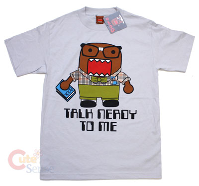 Domo Kun Talk Nerdy T-Shirts  : Adult Large