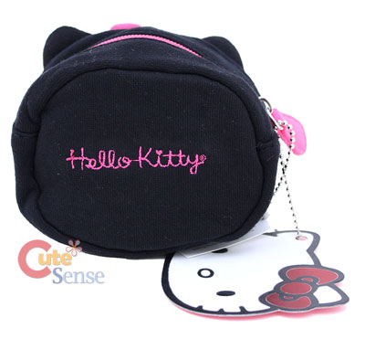  Kitty Hobo  on Sanrio Hello Kitty Fleece Coin Bag Wallet  Black Usa   Ebay