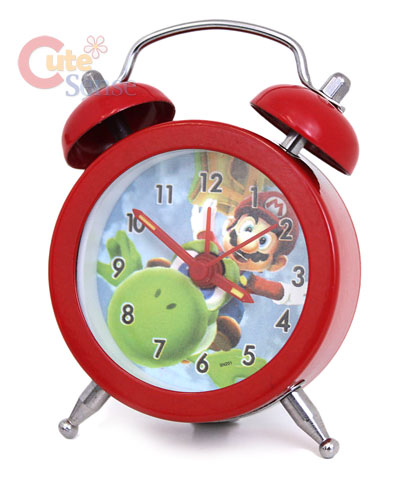 Super Mario & Yoshi Stainless  Mini Table Alarm Clock