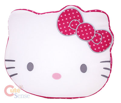 Office Chair Pillow on Sanrio Hello Kitty Face Chair Cushion With Pink Bow At Cutesense Com