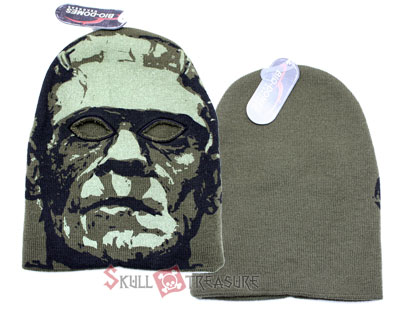 Frankenstein Men's Ski Mask Beanie Hat  : Olive