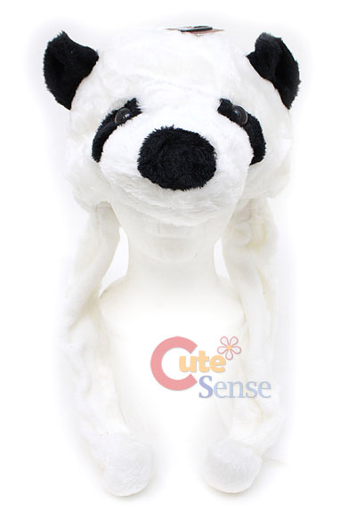 Panda Bear Fluffy Plush Lapland Hat