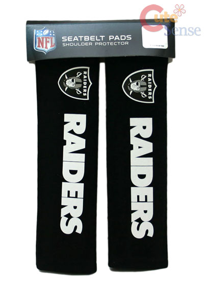 NFL Oakland Raiders Seat Belt Cover Set