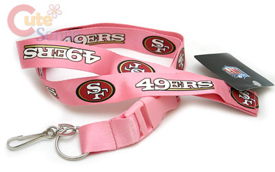 San Francisco 49ers Lanyard NFL Key Chain -Pink