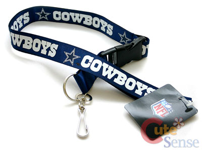 Dallas Cowboys Lanyard NFL Key Chain - Navy