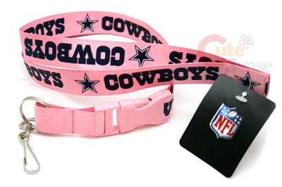 Dallas Cowboys Lanyard NFL Key Chain - Pink