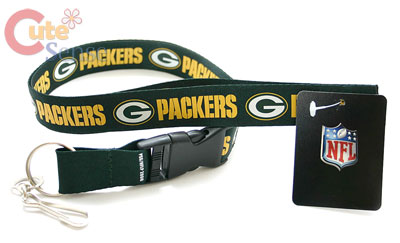 Green Bay Packers Lanyard NFL Key Chain - Pink