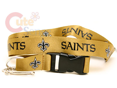 New Orleans Saints  Lanyard NFL Key Chain - Gold