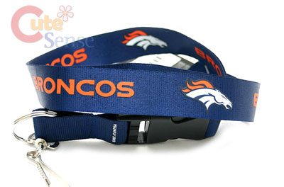 Denver Broncos  Lanyard NFL Key Chain - Blue