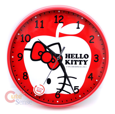  Kitty Clock on Sanrio Hello Kitty Wall Clock Watch  Silent Move Apple   Ebay