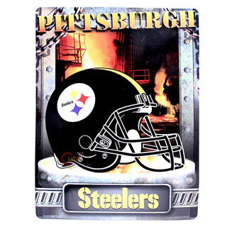 NFL Pittsburgh Steelers Twin Plush Blanket -Helmet