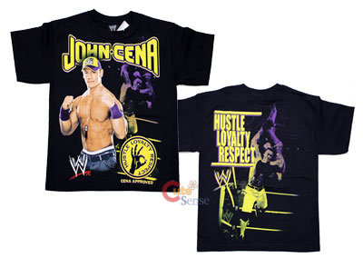 WWE Wrestling John CenaT-Shirt "Loyalty Respect" : Junior Kids -Large