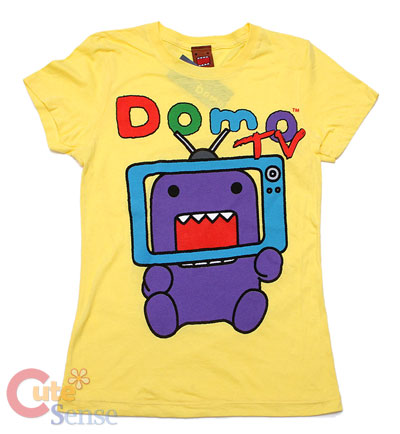 Domo Kun Girls/Women T-Shirt - Domo On TV : X-Large