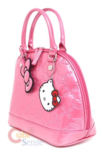 Cute  Kitty Bags on Sanrio Hello Kitty Shiny Embossed Hand Bag  Princess Pink At Cutesense