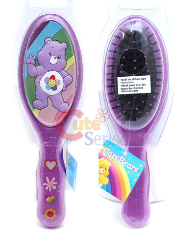 Care Bears Harmoney Bear Hair Brush/Hair Accessory- Purple