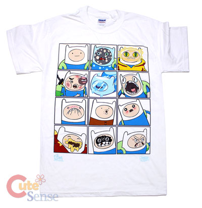 Adventure Time Face of Finn Men's T-Shirt  -XL