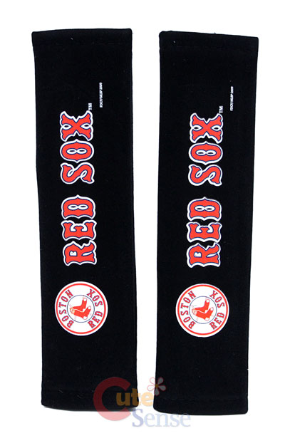 MLB Boston Red Sox Seat Belt Cover Set / Shoulder Pad