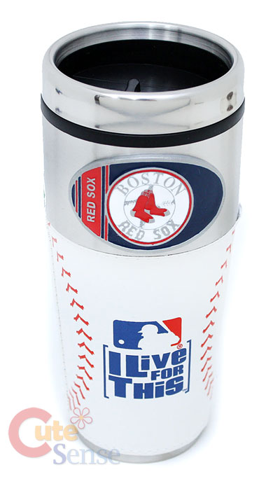 MLB Boston Red Sox Coffee Mug Travel Tumbler Cup Emblem