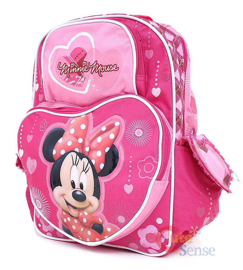 Disney Minnie Mouse Backpack School Bag Love Pink 16l Ebay