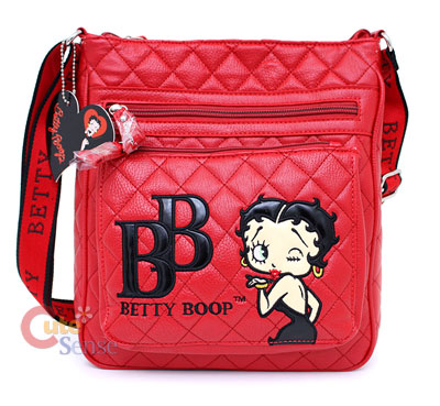 Messenger   on Betty Boop Quilted Mini Messenger Bag   Red At Cutesense Com