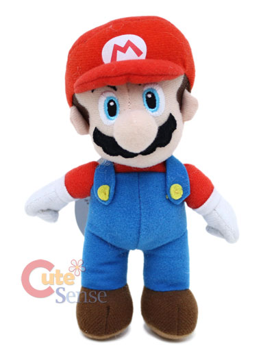 Nintendo Super Mario Mario Plush Doll key Chain Clip On Coin Bag