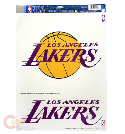 Los Angeles Lakers Window Decal Cling Sheet