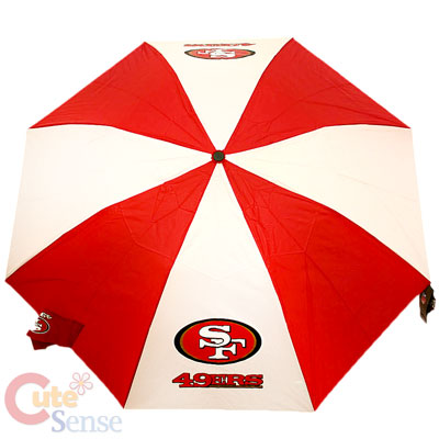 NFL San Francisco 49ers Umbrella Parasol -Retractable  38"