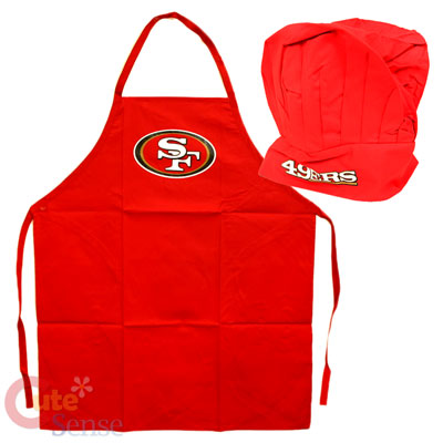 San Francisco 49ers Chef's Cooking BBQ Apron/ Hat Set