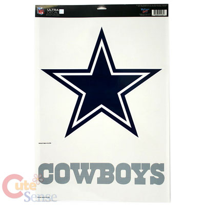 NFL Dallas Cowboys Window Clings Decal Sheet 11x17 :Big Logo